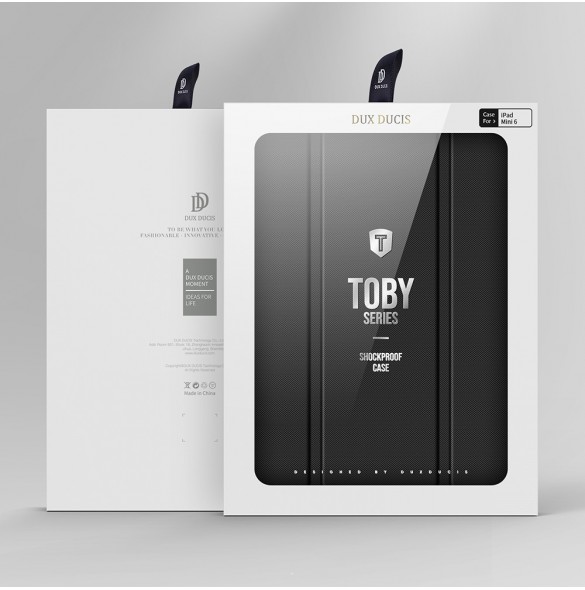 Dux Ducis Toby armored tuff Smart Cover för iPad mini 2021 med hållare för Apple Pencil svart