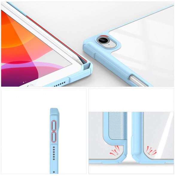 Dux Ducis Toby armored tuff Smart Cover för iPad mini 2021 med hållare för Apple Pencil blå