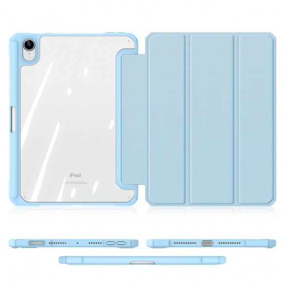 Dux Ducis Toby armored tuff Smart Cover för iPad mini 2021 med hållare för Apple Pencil blå