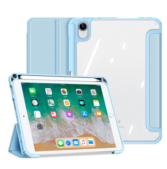 Dux Ducis Toby armored tuff Smart Cover för iPad mini 2021 med hållare för Apple Pencil blå