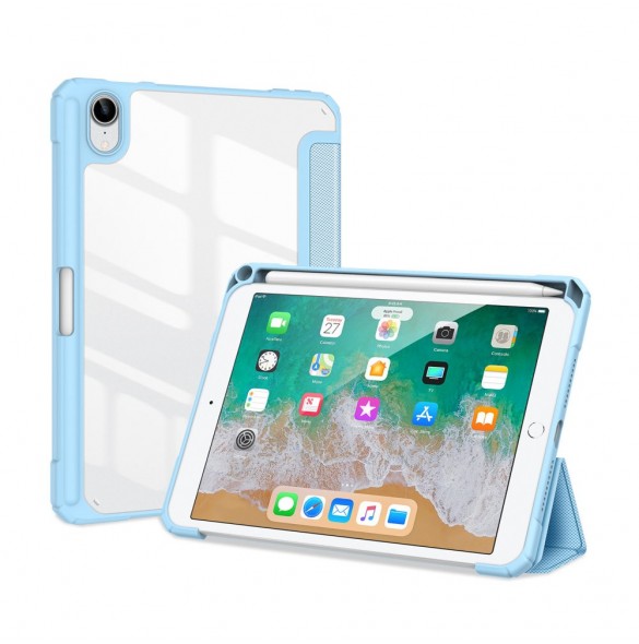 Dux Ducis Toby armored tuff Smart Cover för iPad mini 2021 med hållare för Apple Pencil blå