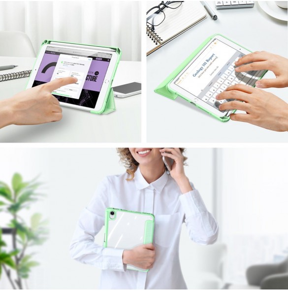 Dux Ducis Toby armored tuff Smart Cover för iPad mini 2021 med hållare för Apple Pencil grön