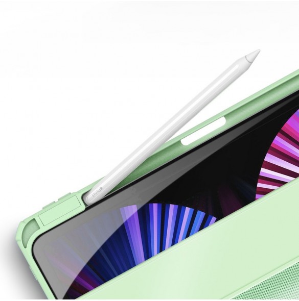 Dux Ducis Toby armored tough Smart Cover för iPad Pro 11'' 2021 med en hållare för Apple Pencil grön