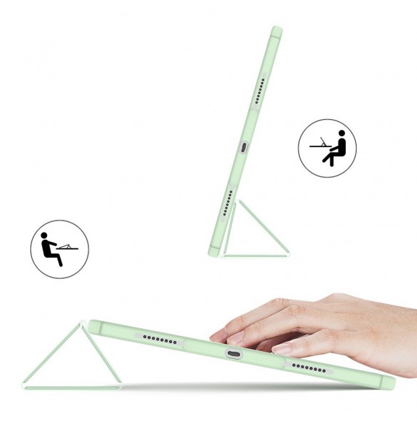 Dux Ducis Toby armored tough Smart Cover för iPad Pro 11'' 2021 med en hållare för Apple Pencil grön