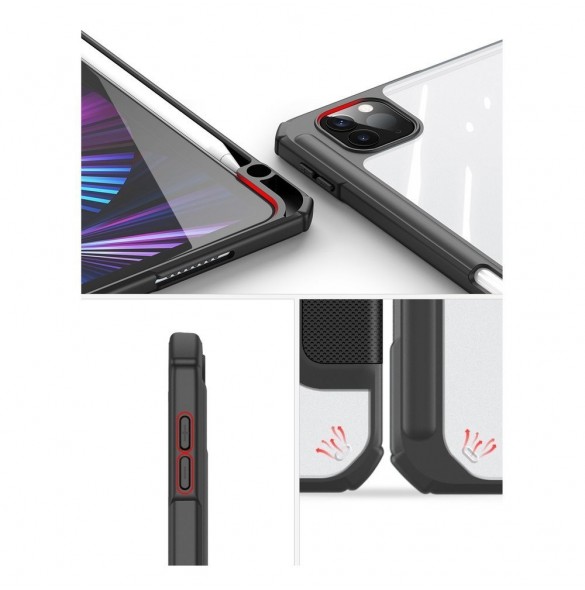 Dux Ducis Toby armored tough Smart Cover för iPad Pro 11'' 2021 med en hållare för Apple Pencil grön