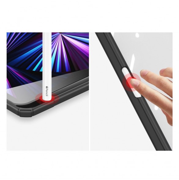 Dux Ducis Toby armored tough Smart Cover för iPad Pro 11'' 2021 med en hållare för Apple Pencil grön