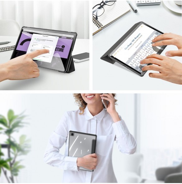 Dux Ducis Toby armored tough Smart Cover för Samsung Galaxy Tab A7 10,4'' 2020 med hållare för stylus penna svart