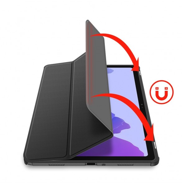 Dux Ducis Toby armored tough Smart Cover för Samsung Galaxy Tab A7 10,4'' 2020 med hållare för stylus penna svart