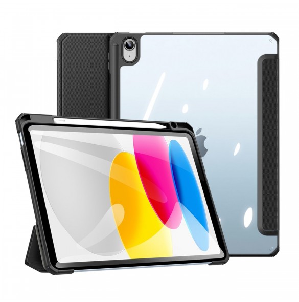 Dux Ducis Toby-fodral för iPad 10.9'' 2022 (10 gen.) skal med plats för Apple Pencil stylus smart skalställ svart