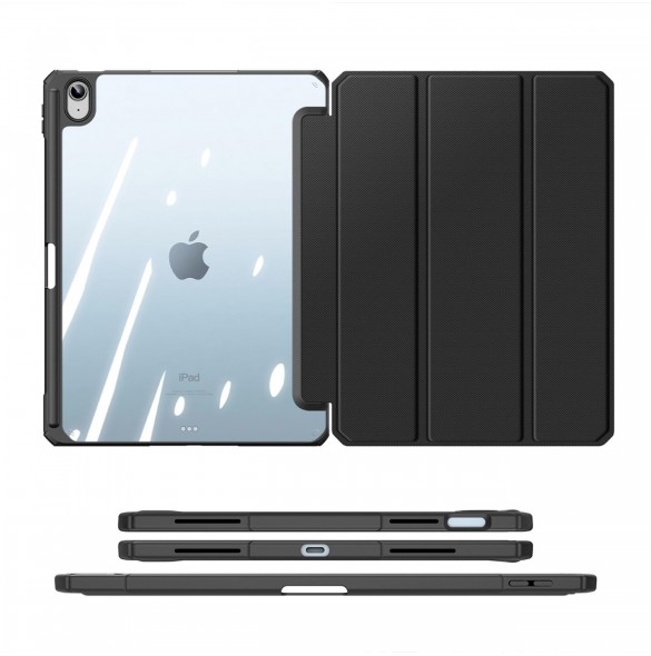 Dux Ducis Toby-fodral för iPad 10.9'' 2022 (10 gen.) skal med plats för Apple Pencil stylus smart skalställ svart