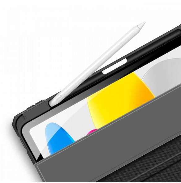Dux Ducis Toby-fodral för iPad 10.9'' 2022 (10 gen.) skal med plats för Apple Pencil stylus smart skalställ svart