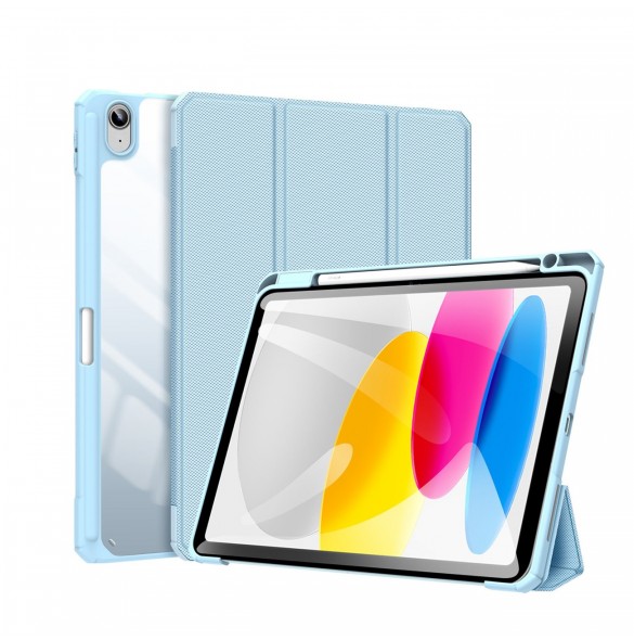 Dux Ducis Toby-fodral för iPad 10,9'' 2022 (10 gen.) skal med plats för Apple Pencil stylus smart skalställ blå