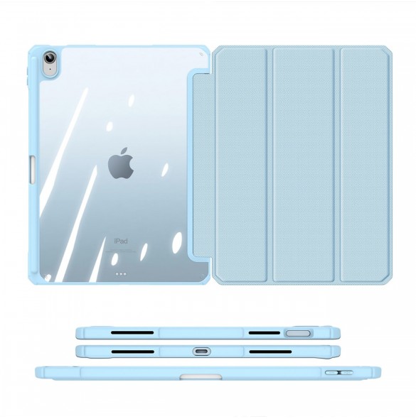 Dux Ducis Toby-fodral för iPad 10,9'' 2022 (10 gen.) skal med plats för Apple Pencil stylus smart skalställ blå
