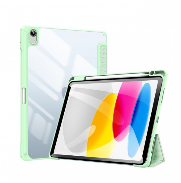 Dux Ducis Toby-fodral för iPad 10,9'' 2022 (10 gen.) skal med plats för Apple Pencil stylus smart skalställ grön