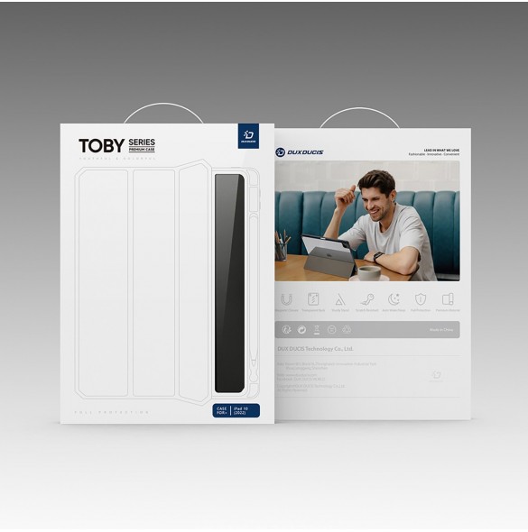 Dux Ducis Toby-fodral för iPad 10,9'' 2022 (10 gen.) skal med plats för Apple Pencil stylus smart skalställ grön
