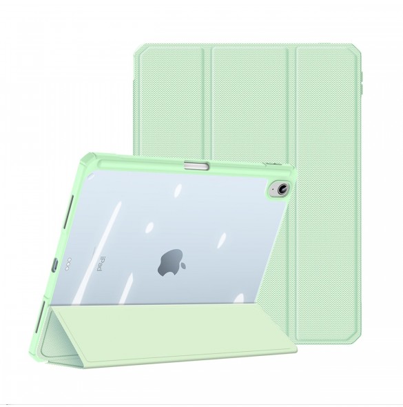 Dux Ducis Toby-fodral för iPad 10,9'' 2022 (10 gen.) skal med plats för Apple Pencil stylus smart skalställ grön