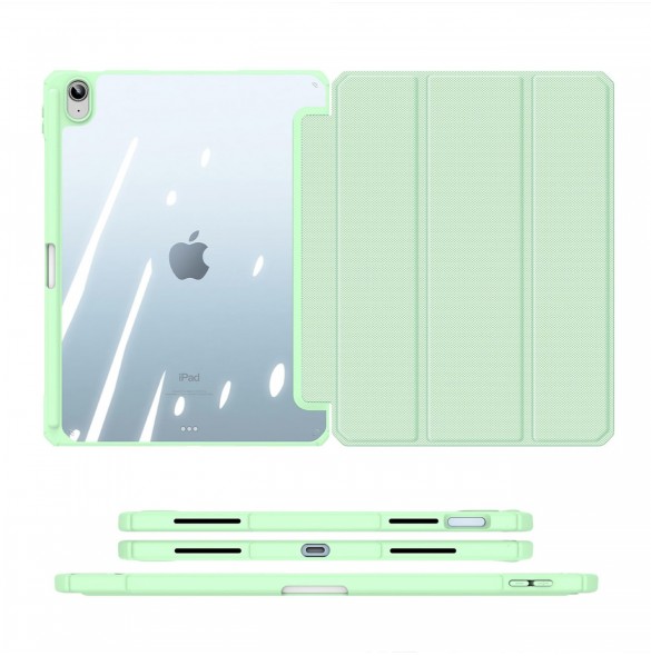 Dux Ducis Toby-fodral för iPad 10,9'' 2022 (10 gen.) skal med plats för Apple Pencil stylus smart skalställ grön