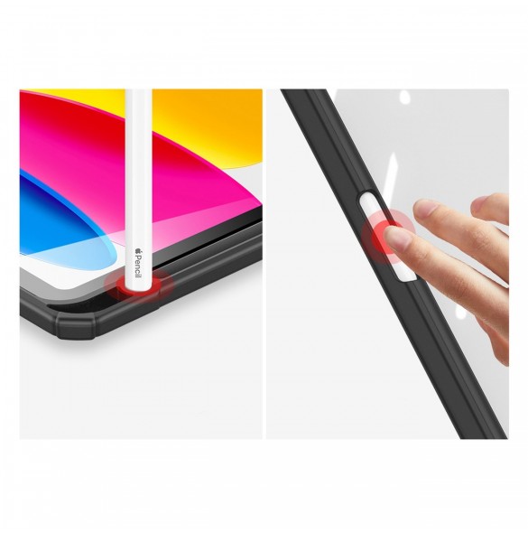 Dux Ducis Toby-fodral för iPad 10,9'' 2022 (10 gen.) skal med plats för Apple Pencil stylus smart skalställ grön