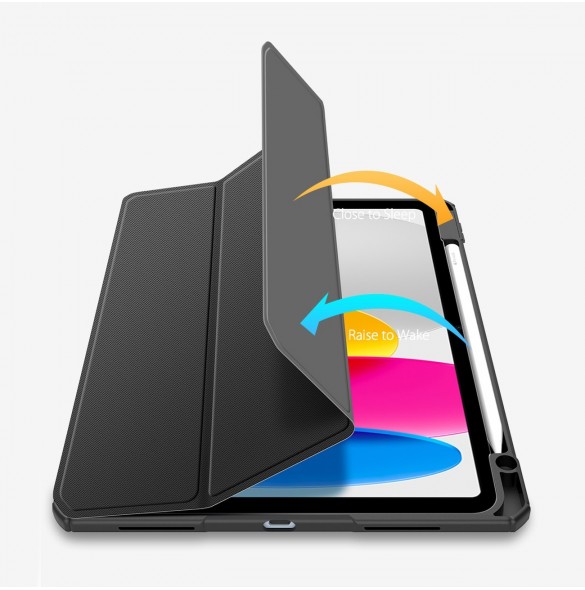 Dux Ducis Toby-fodral för iPad 10,9'' 2022 (10 gen.) skal med plats för Apple Pencil stylus smart skalställ grön