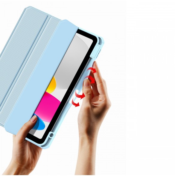 Dux Ducis Toby-fodral för iPad 10,9'' 2022 (10 gen.) skal med plats för Apple Pencil stylus smart skalställ grön