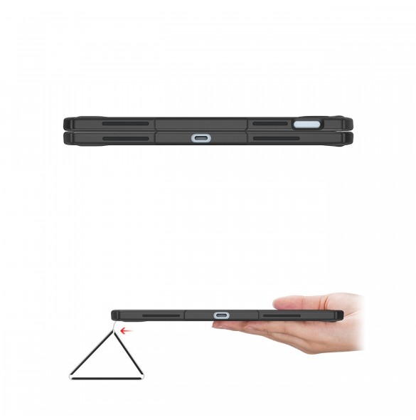 Dux Ducis Toby-fodral för iPad 10,9'' 2022 (10 gen.) skal med plats för Apple Pencil stylus smart skalställ grön