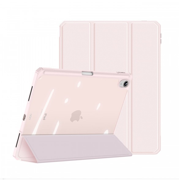 Dux Ducis Toby-fodral för iPad 10.9'' 2022 (10 gen.) skal med pennhållare Apple Pencil smart fodralställ rosa