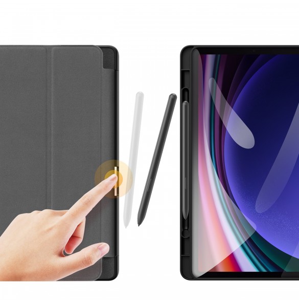 Dux Ducis Toby stylusfodral med smart sovfunktion för Samsung Tab A9 Plus 11" surfplatta - svart