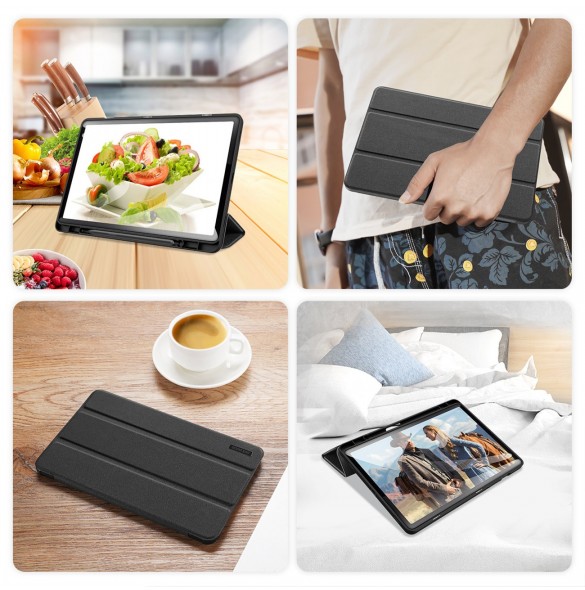 Dux Ducis Toby stylusfodral med smart sovfunktion för Samsung Tab A9 Plus 11" surfplatta - svart
