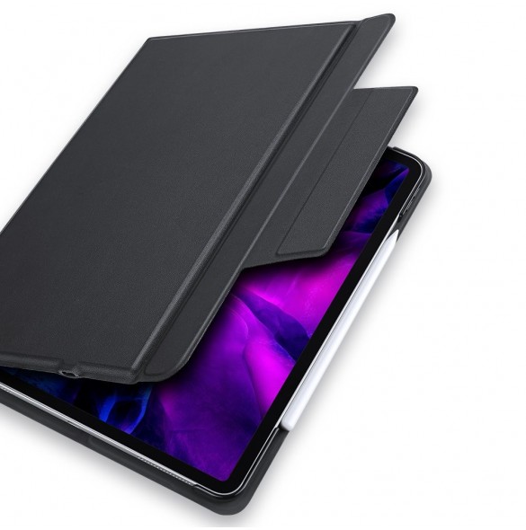 Dux Ducis Touchpad Tangentbordsfodral trådlöst Bluetooth-tangentbord iPad Pro 12,9'' 2018/2020/2021 svart
