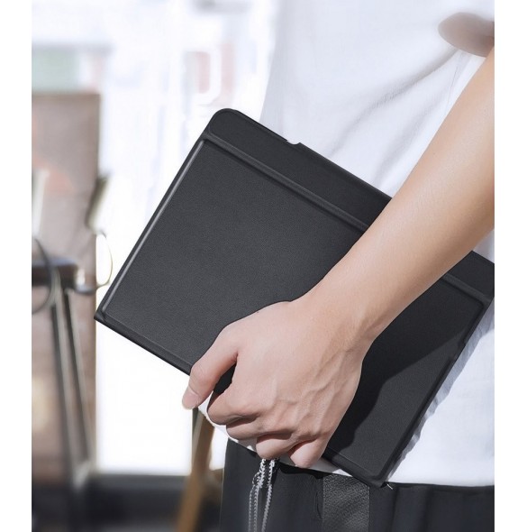 Dux Ducis Touchpad Tangentbordsfodral trådlöst Bluetooth-tangentbord iPad Pro 12,9'' 2018/2020/2021 svart