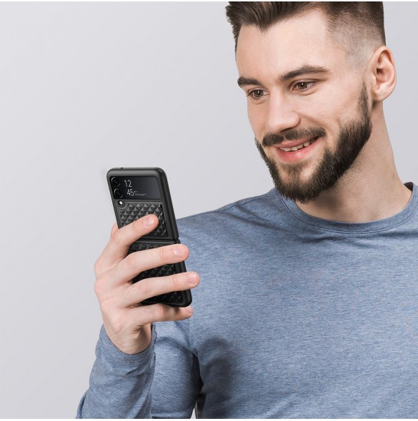 Dux Ducis Venice fodral till Samsung Galaxy Z Flip 4 läderfodral svart