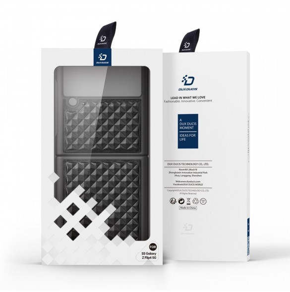 Dux Ducis Venice fodral till Samsung Galaxy Z Flip 4 läderfodral svart
