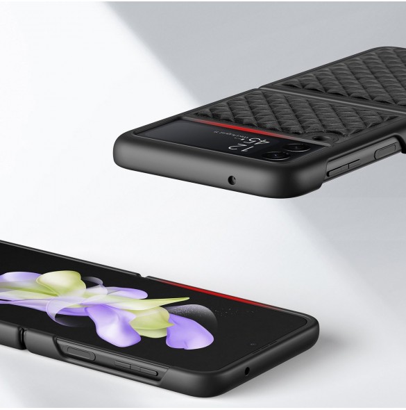Dux Ducis Venice fodral till Samsung Galaxy Z Flip 4 läderfodral svart