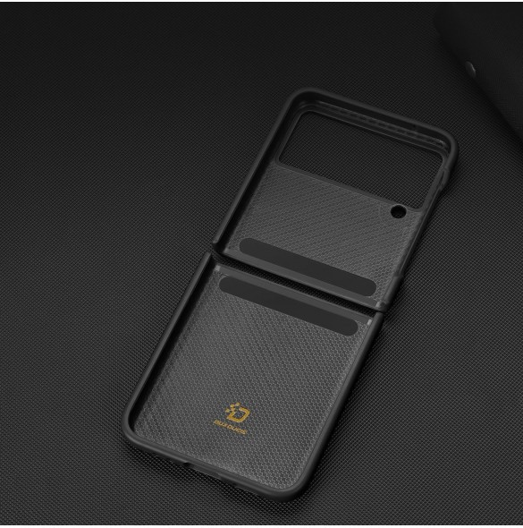 Dux Ducis Venice fodral till Samsung Galaxy Z Flip 4 läderfodral svart