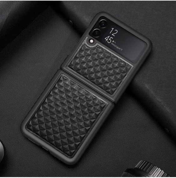 Dux Ducis Venice fodral till Samsung Galaxy Z Flip 4 läderfodral svart