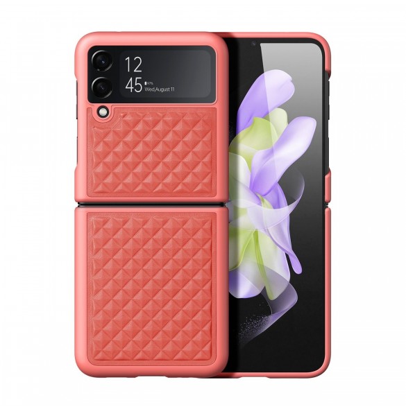 Dux Ducis Venice fodral till Samsung Galaxy Z Flip 4 läderfodral rött
