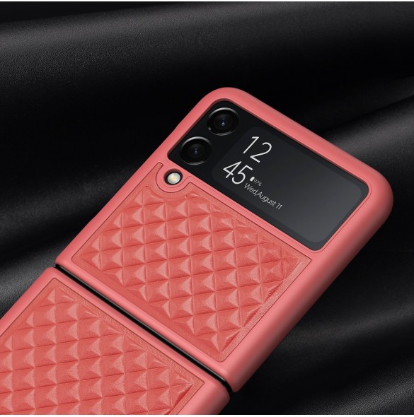 Dux Ducis Venice fodral till Samsung Galaxy Z Flip 4 läderfodral rött