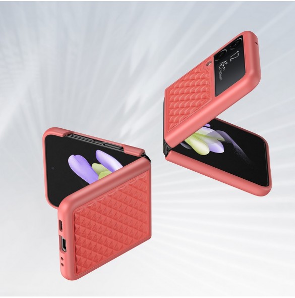 Dux Ducis Venice fodral till Samsung Galaxy Z Flip 4 läderfodral rött