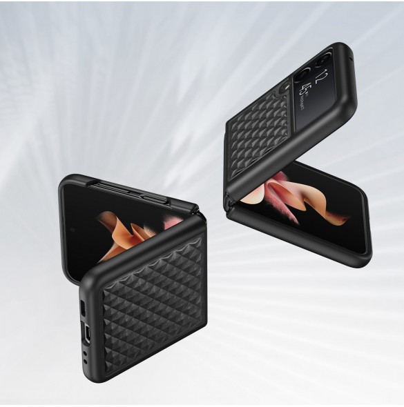 Dux Ducis Venice läderfodral till Samsung Galaxy Z Flip 3 Äkta läderfodral Svart