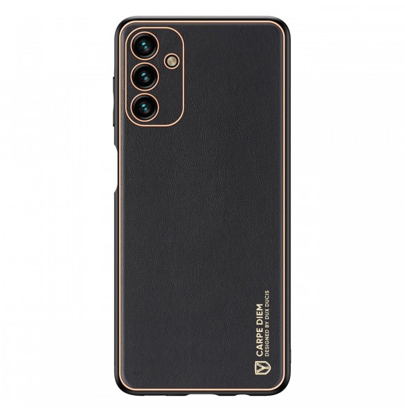 Dux Ducis Yolo elegant skal tillverkat av ekologiskt läder för Samsung Galaxy A13 5G svart