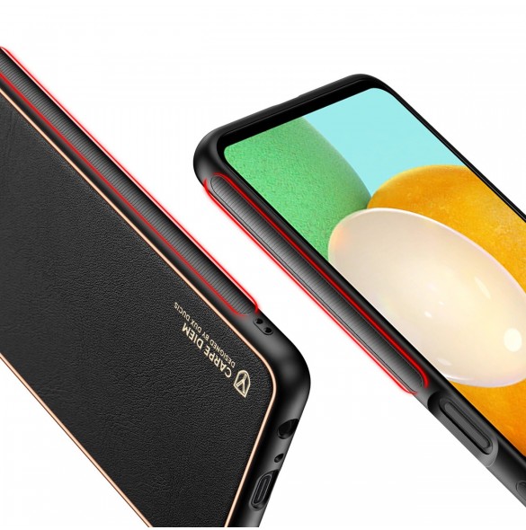 Dux Ducis Yolo elegant skal tillverkat av ekologiskt läder för Samsung Galaxy A13 5G svart