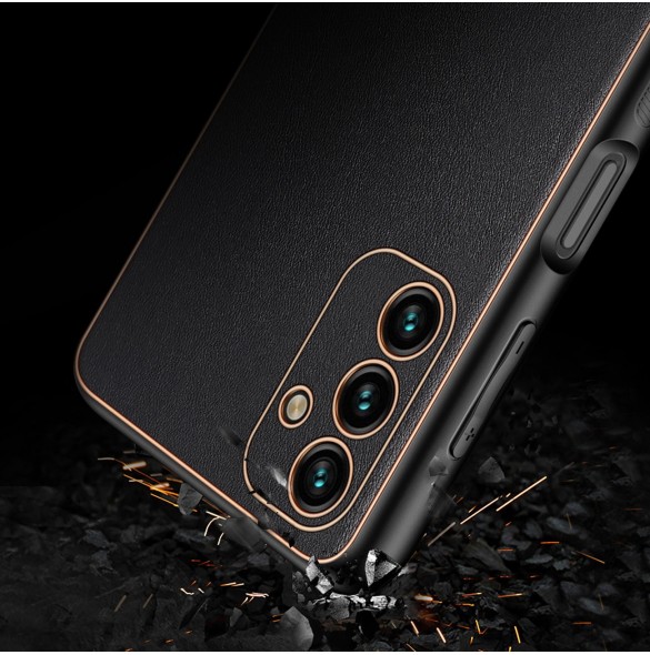 Dux Ducis Yolo elegant skal tillverkat av ekologiskt läder för Samsung Galaxy A13 5G svart