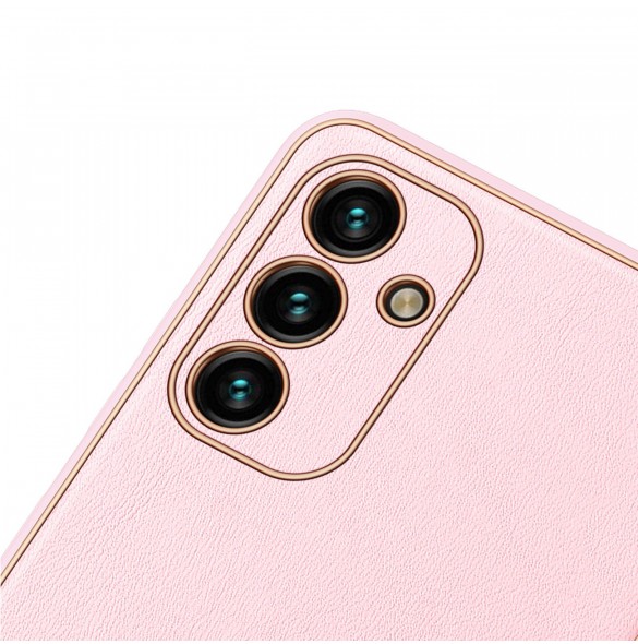Dux Ducis Yolo elegant skal tillverkat av ekologiskt läder för Samsung Galaxy A13 5G rosa