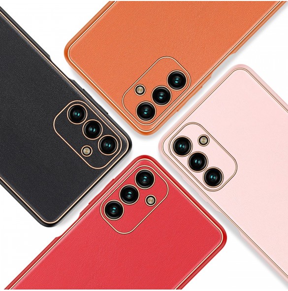 Dux Ducis Yolo elegant skal tillverkat av ekologiskt läder för Samsung Galaxy A13 5G röd