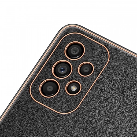 Dux Ducis Yolo elegant skal tillverkat av ekologiskt läder för Samsung Galaxy A33 5G svart