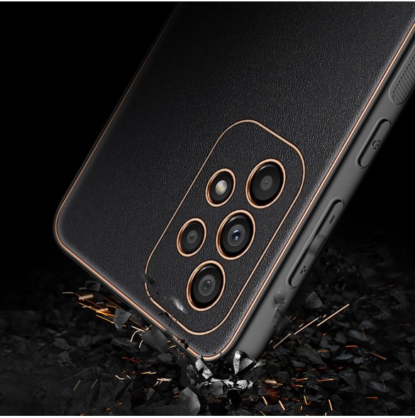 Dux Ducis Yolo elegant skal tillverkat av ekologiskt läder för Samsung Galaxy A33 5G svart