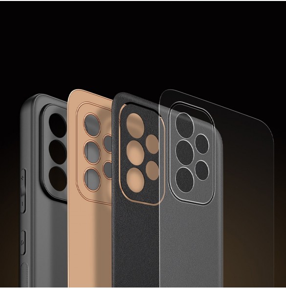 Dux Ducis Yolo elegant skal tillverkat av ekologiskt läder för Samsung Galaxy A53 5G svart