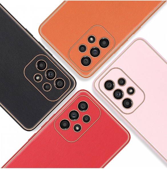 Dux Ducis Yolo elegant skal tillverkat av ekologiskt läder för Samsung Galaxy A53 5G svart