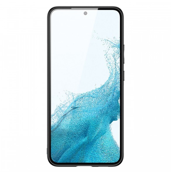 Dux Ducis Yolo elegant skal tillverkat av ekologiskt läder för Samsung Galaxy S22 + (S22 Plus) svart