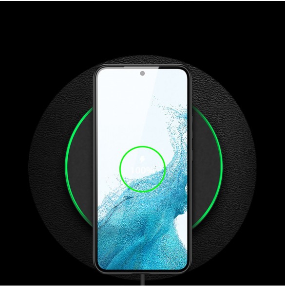 Dux Ducis Yolo elegant skal tillverkat av ekologiskt läder för Samsung Galaxy S22 + (S22 Plus) svart
